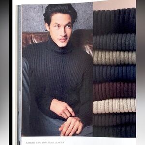 Vintage Banana Republic Ribbed 100% Cotton Turtleneck Sweater Black size XL